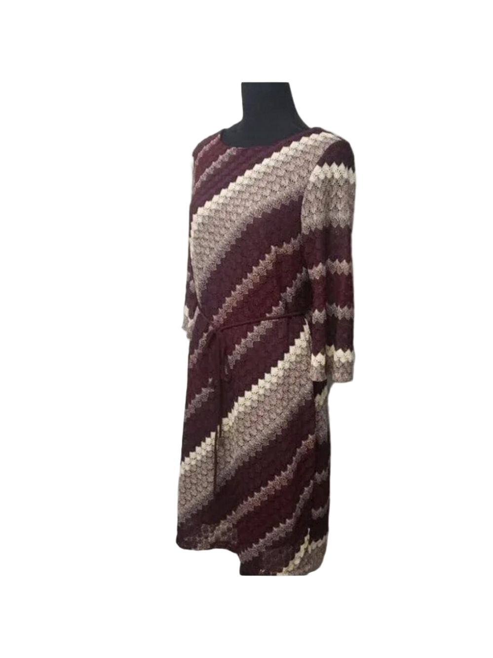 Established 1962 Maroon Crochet Lace Knit NWOT - Picture 5 of 7